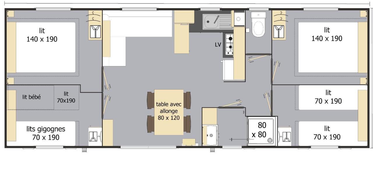 Mobil Home Xxl 4 Chambres - Camping Du Vieux Moulin Vensac Eksteriør billede